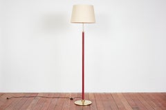 Red Jacques Adnet Style Floor Lamp