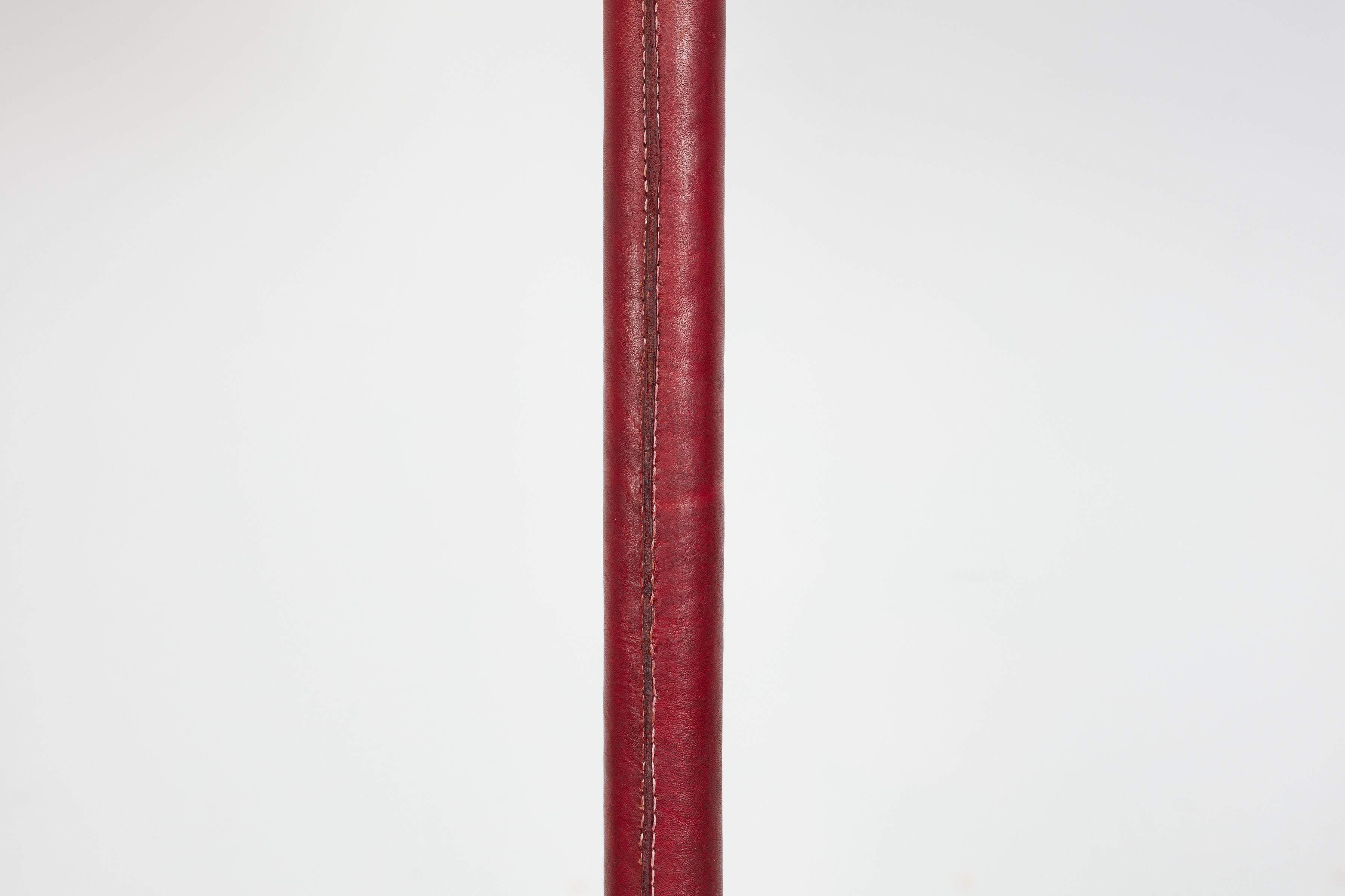 Red Jacques Adnet Style Floor Lamp For Sale 1