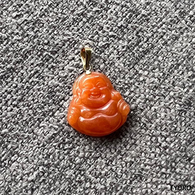 red jade buddha pendant