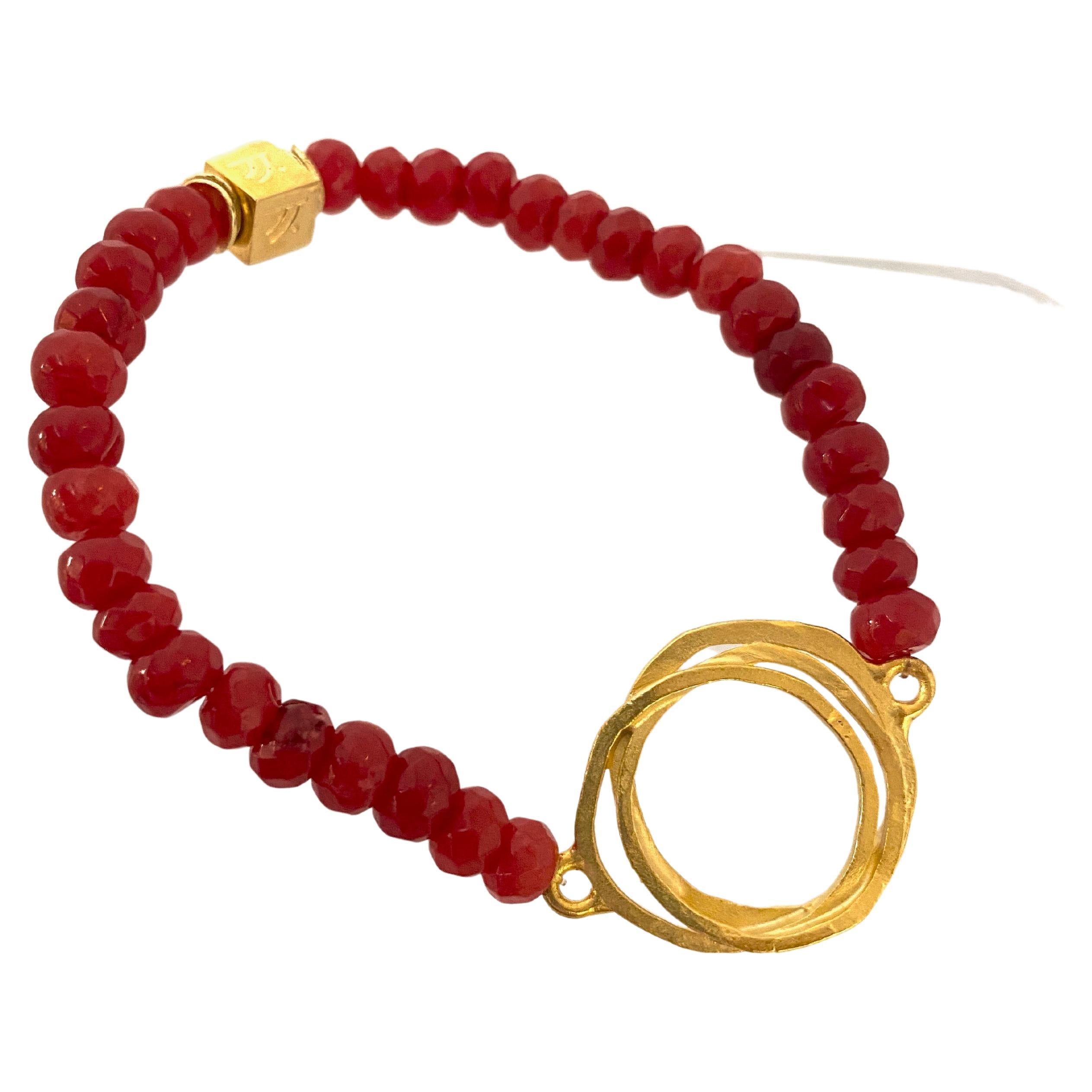 Red Jade I Love You Much More Bracelet For Sale