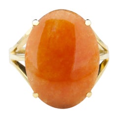 Red Jadeite Ring Certified Natural and Untreated