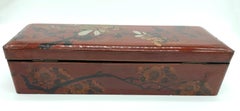 Red Japanese Lacquered Box circa 1880