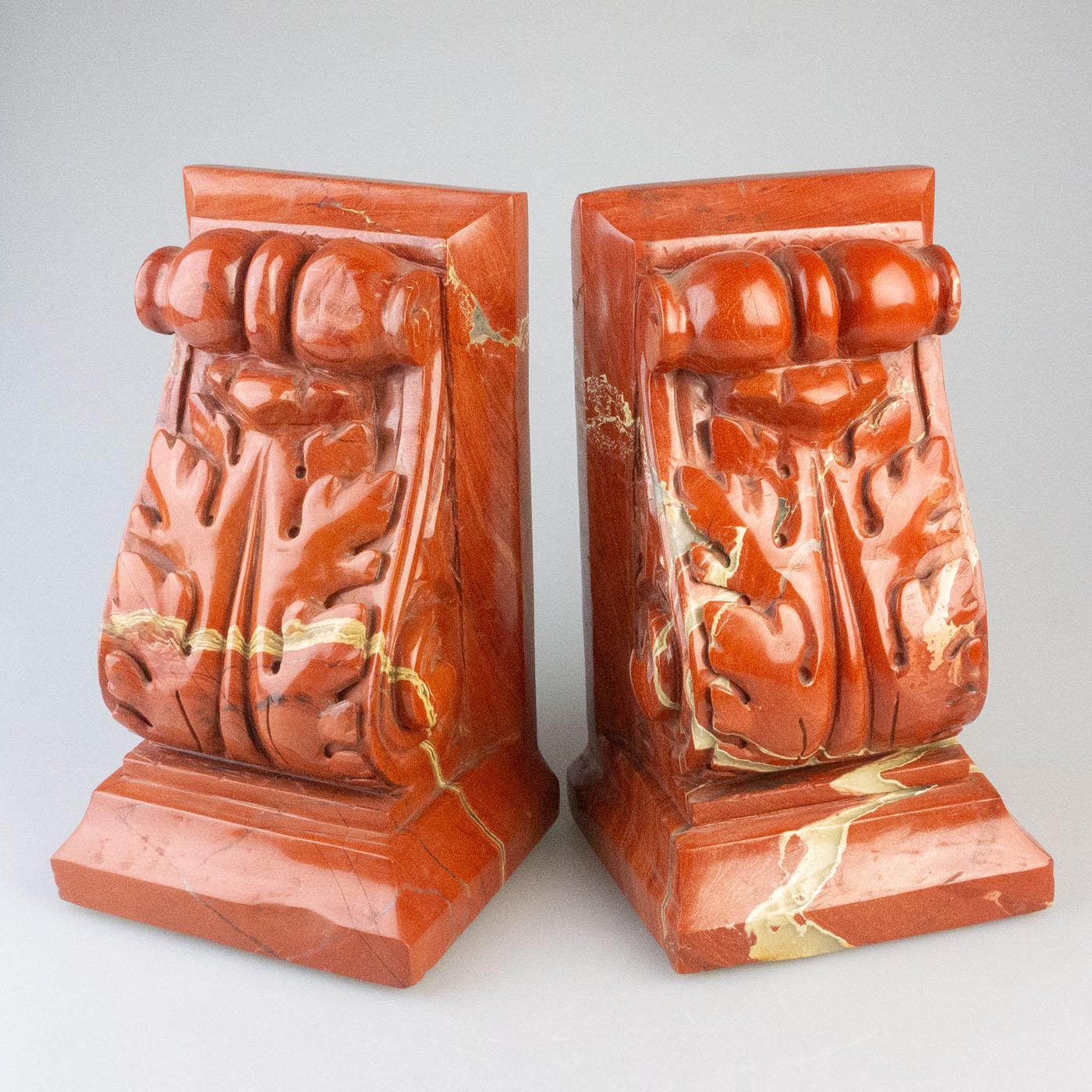 Contemporary Red Jasper Bookends For Sale