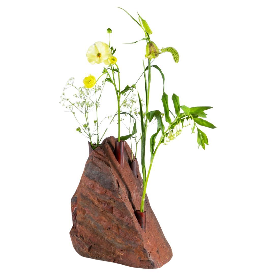 Red Jasper Flower Vessel by Studio DO