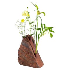 Vase à fleurs en jaspe rouge de Studio DO