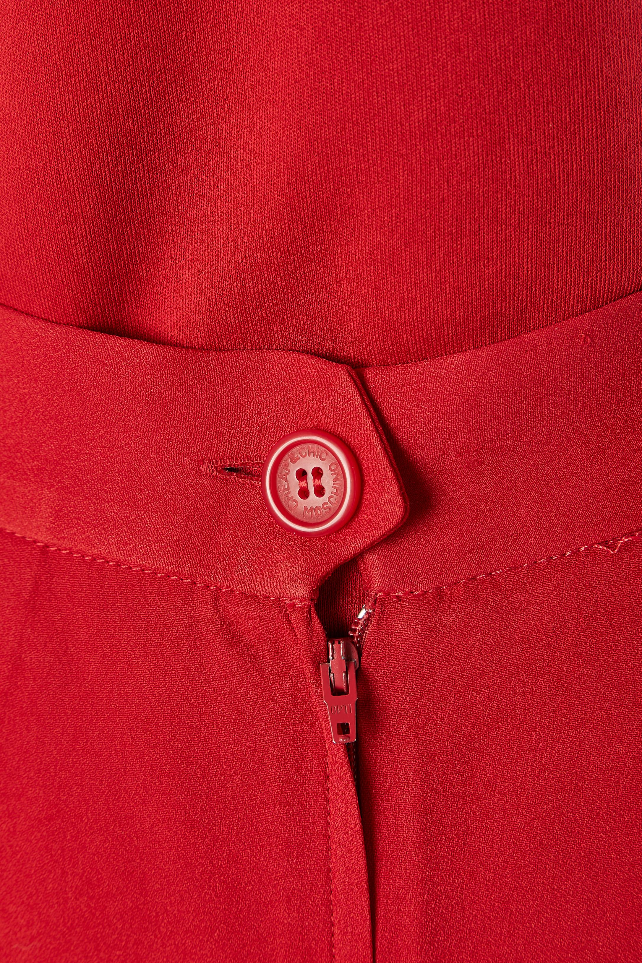 Top e gonna in jersey rosso Cheap & Chic by Moschino in vendita 2