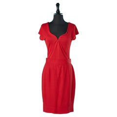 Red jersey top and skirt ensemble Cheap & Chic by Moschino
