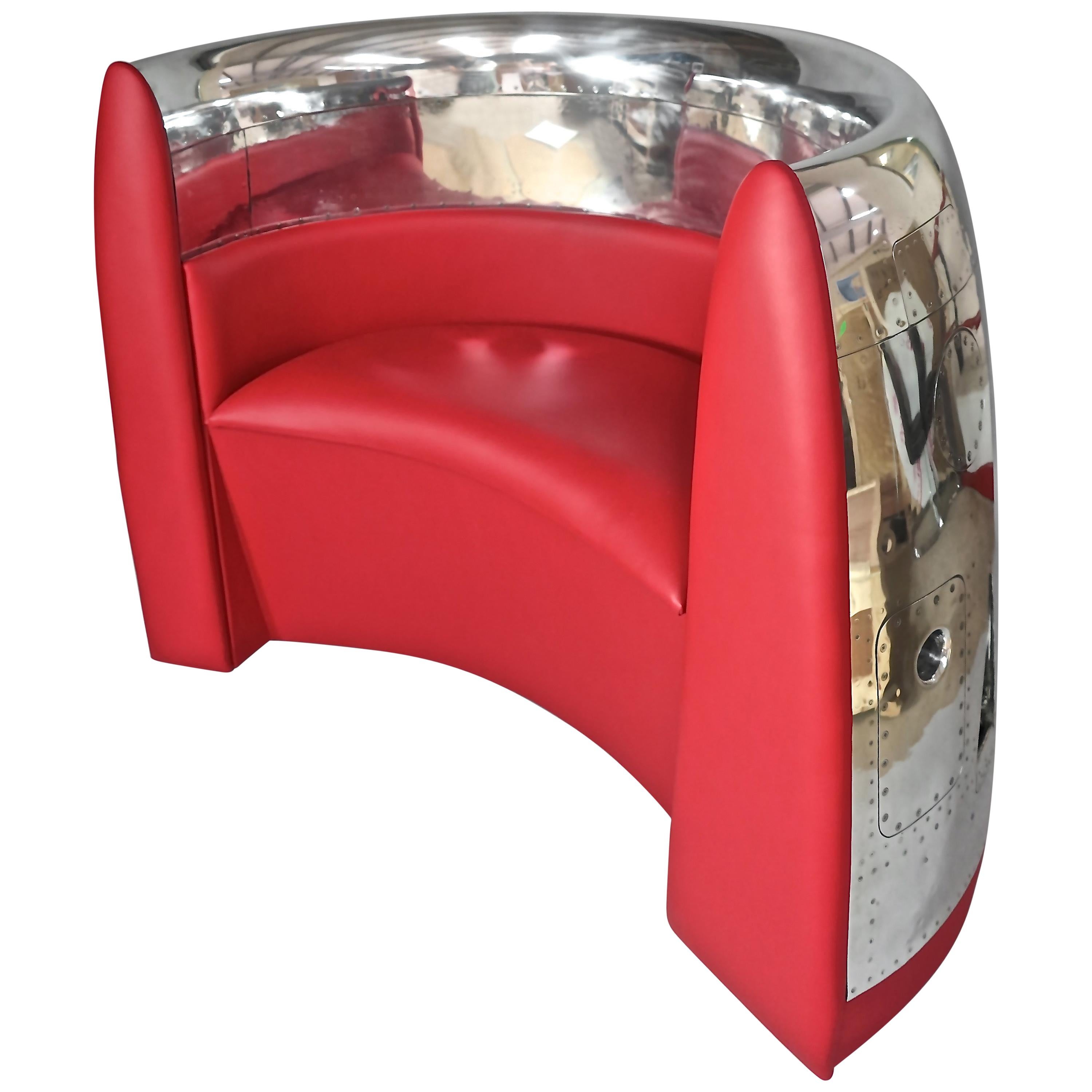 Red Jet Cowling Aircraft Chair For Sale