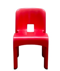 Red Joe Colombo Universale Plastic Chair by Kartell, Italy, 1967