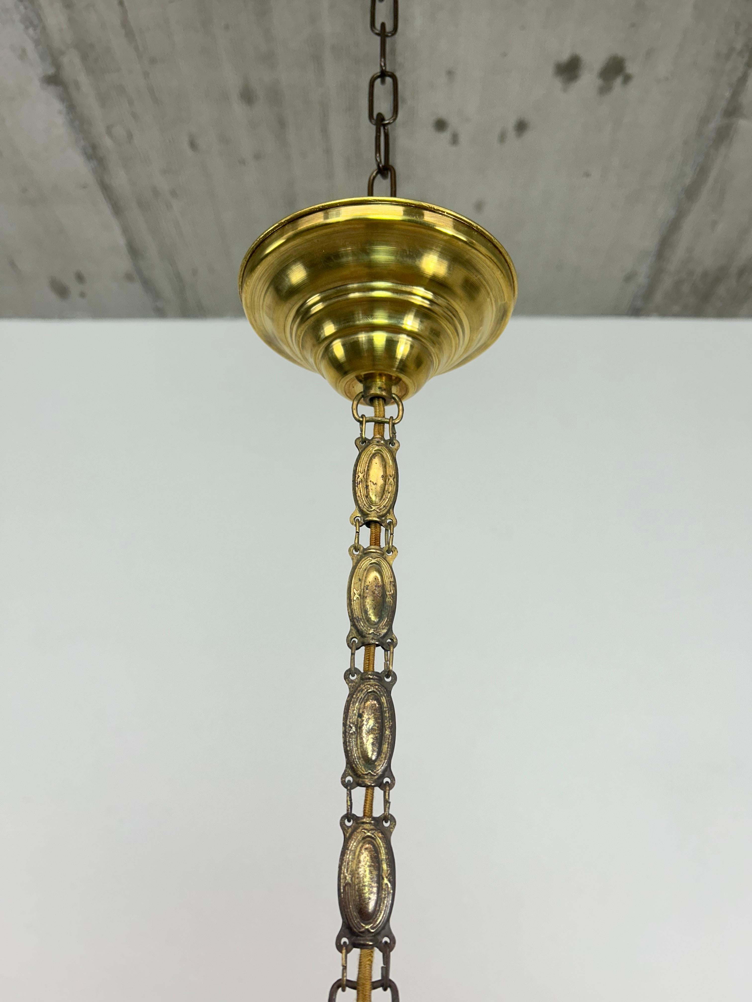 Jugendstil Lampada a sospensione jugendstil rossa in vendita