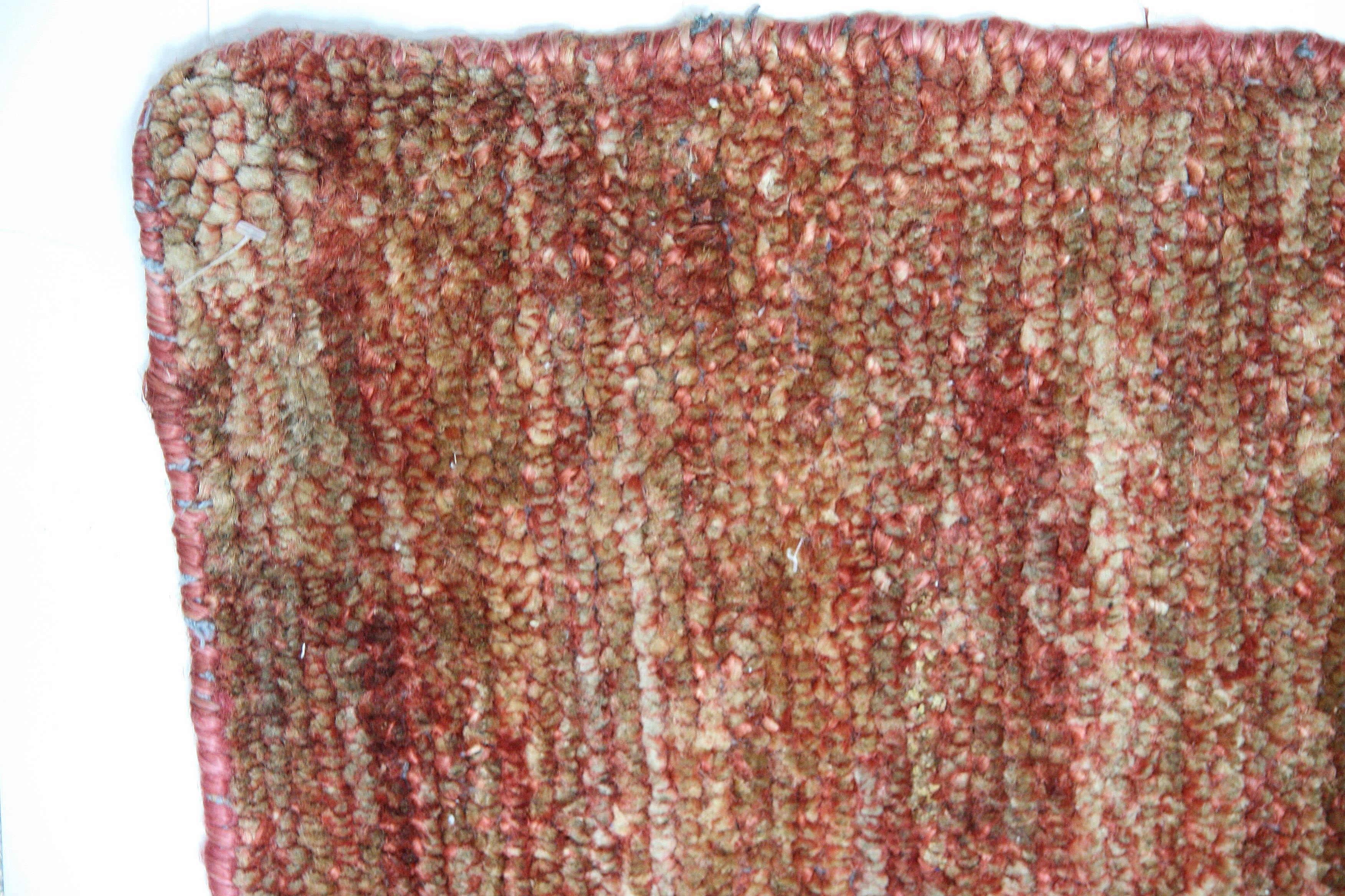 Indian Red Jute Area Rug For Sale