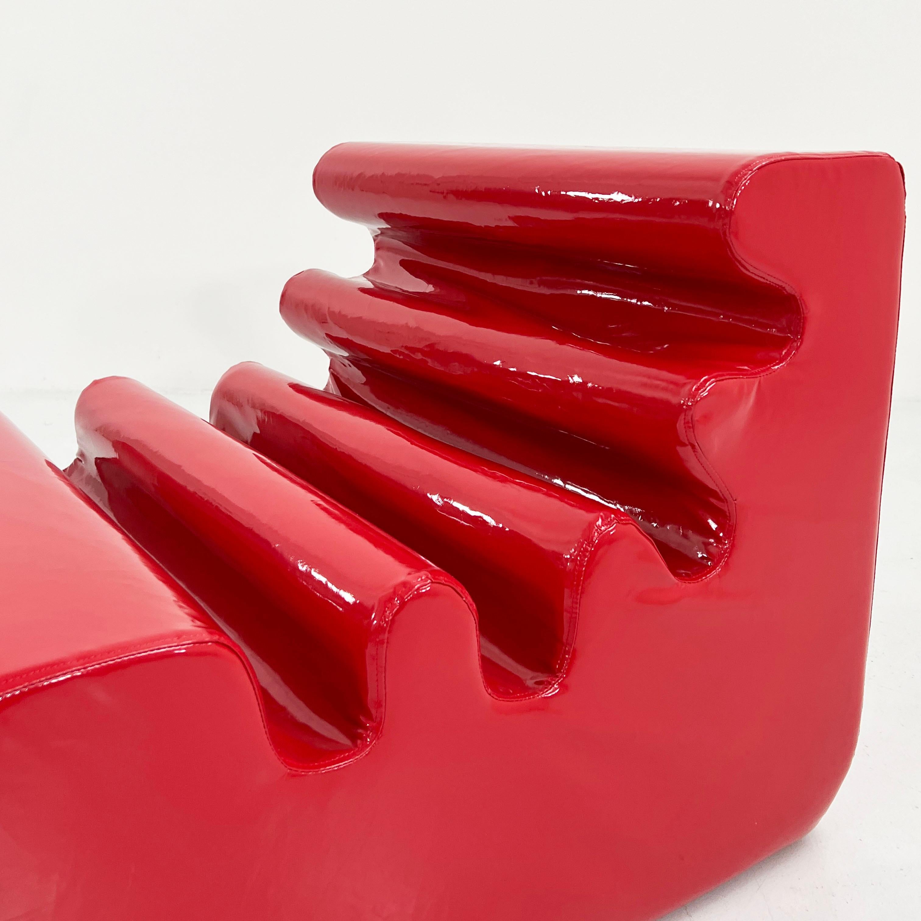 Red Karelia Lounge Chair by Liisi Beckmann for Zanotta, 1960s 3