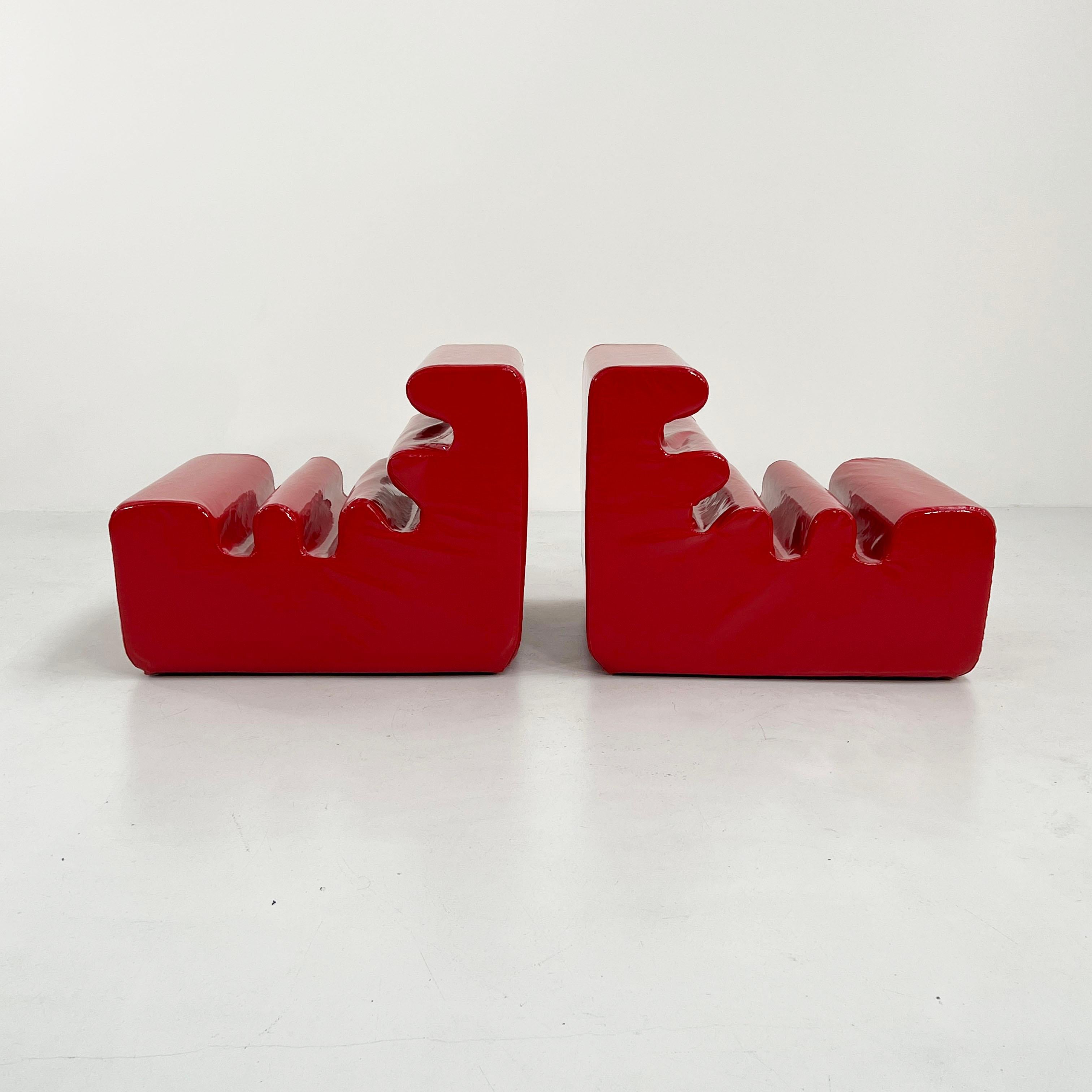 Red Karelia Lounge Chair by Liisi Beckmann for Zanotta, 1960s In Good Condition In Ixelles, Bruxelles