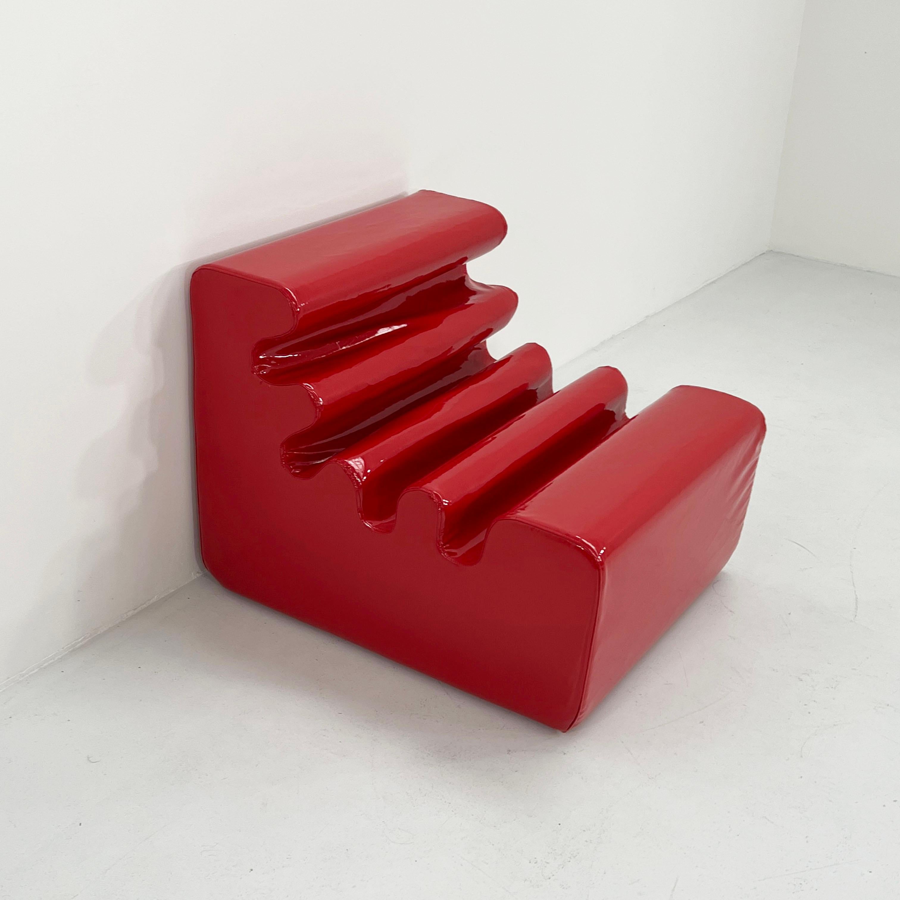 Mid-20th Century Red Karelia Lounge Chair by Liisi Beckmann for Zanotta, 1960s