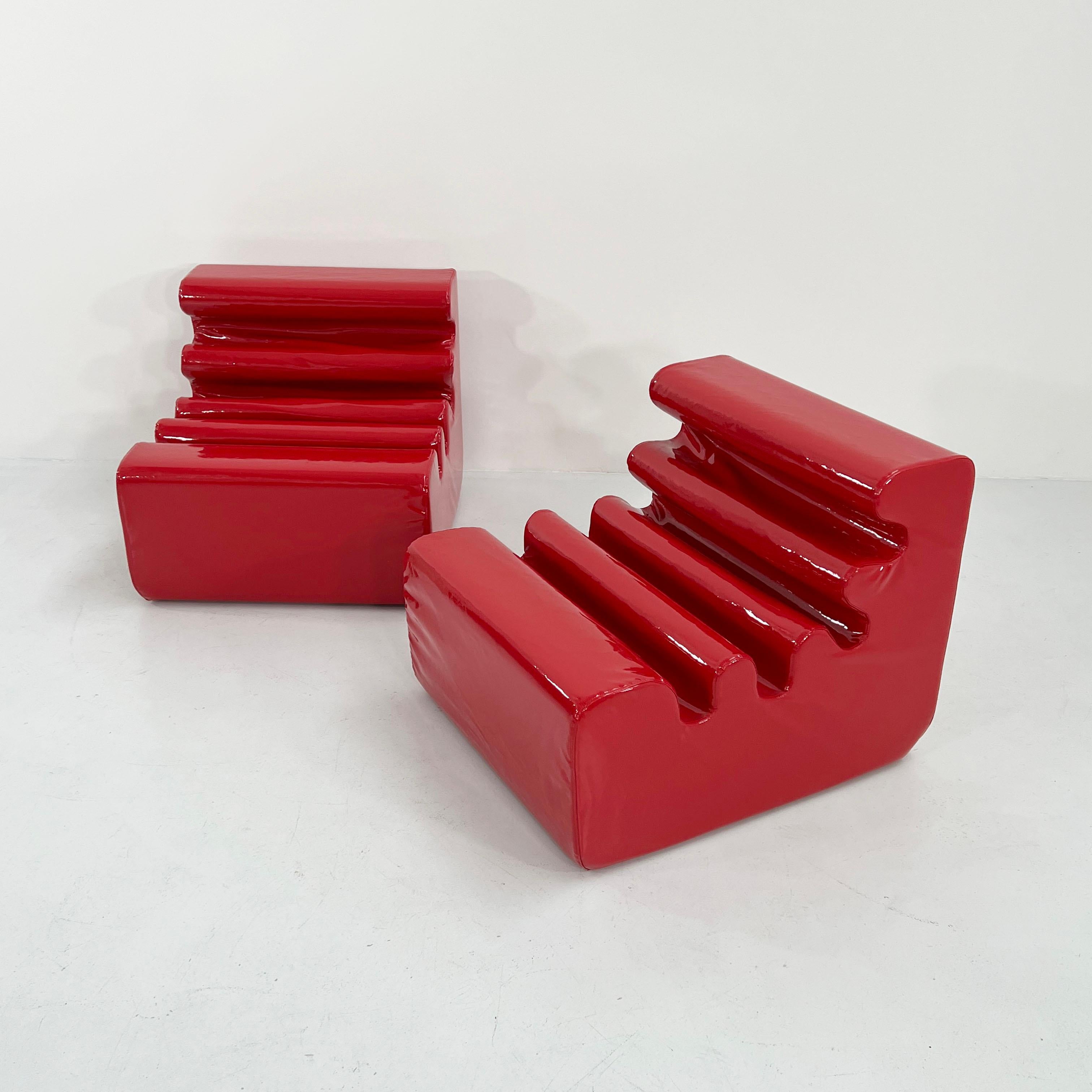 Red Karelia Lounge Chair by Liisi Beckmann for Zanotta, 1960s 2