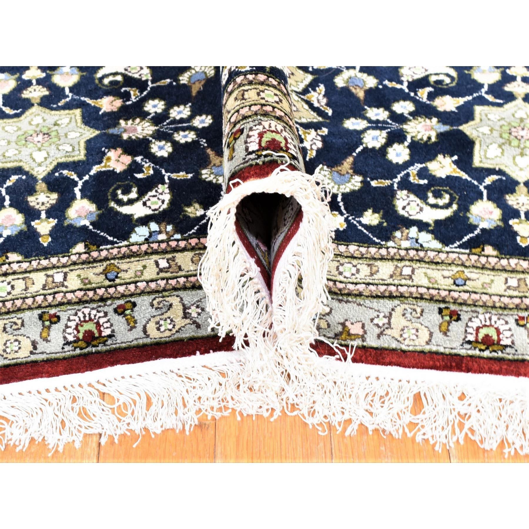 Tappeto orientale sovradimensionato Red Kashan 250 KPSI Silken annodato a mano 12'1