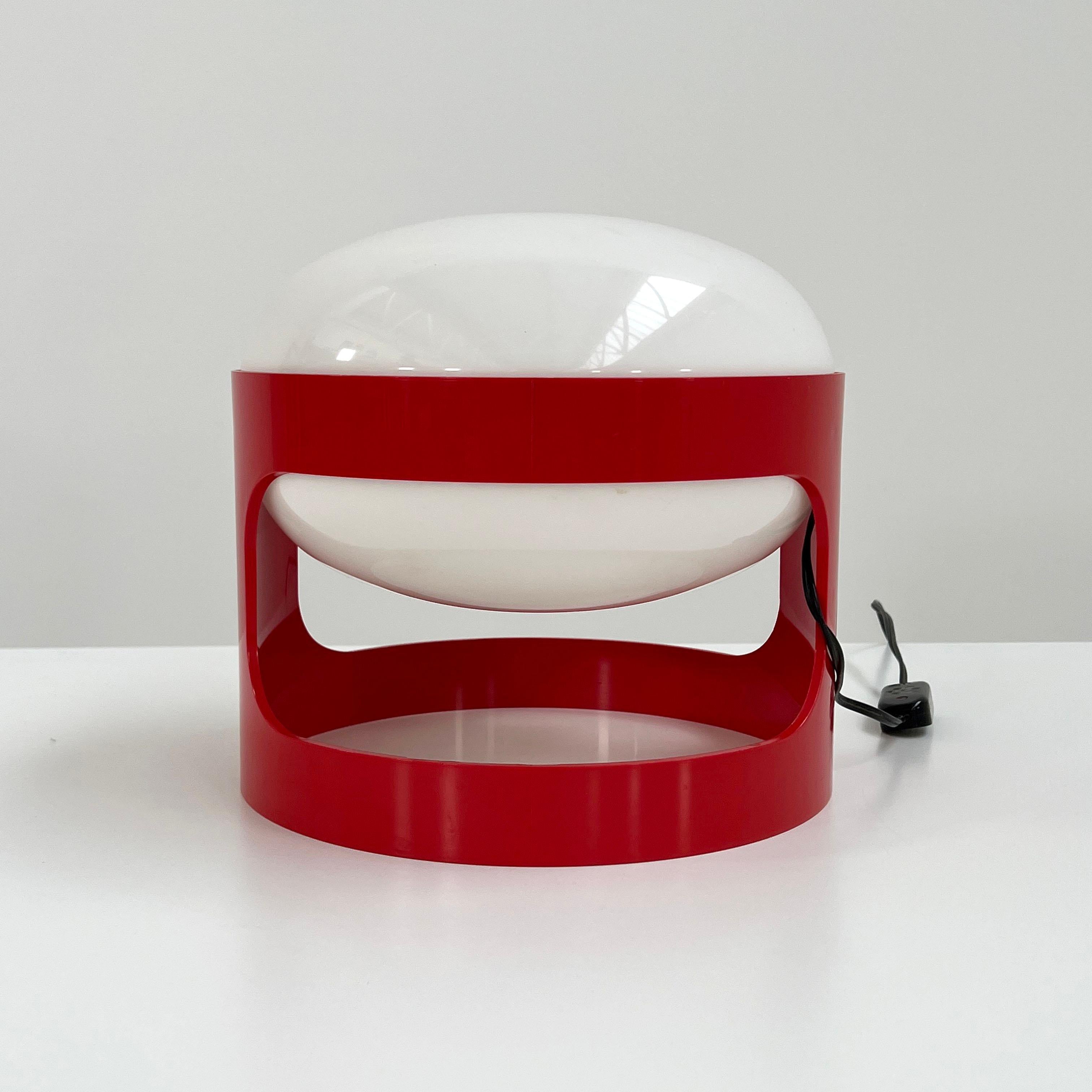 Mid-Century Modern Red KD27 Table Lamp by Joe Colombo for Kartell, 1970s