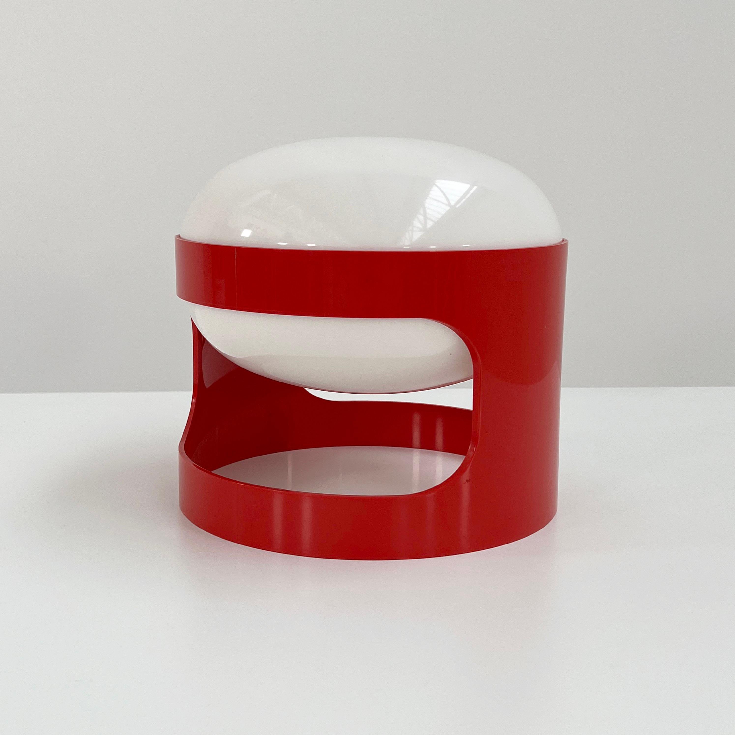 Plastic Red KD27 Table Lamp by Joe Colombo for Kartell, 1970s