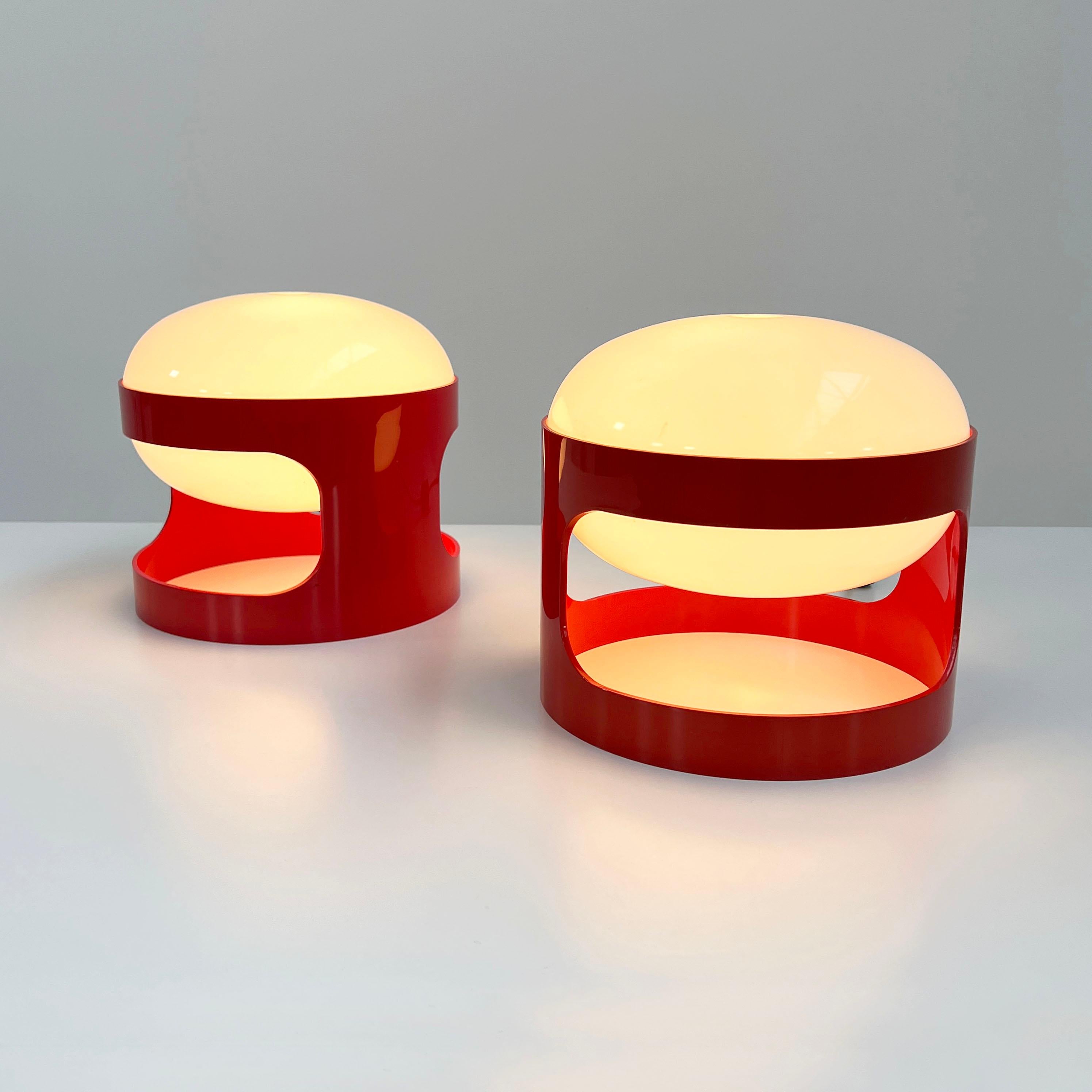 Red KD27 Table Lamp by Joe Colombo for Kartell, 1970s 1