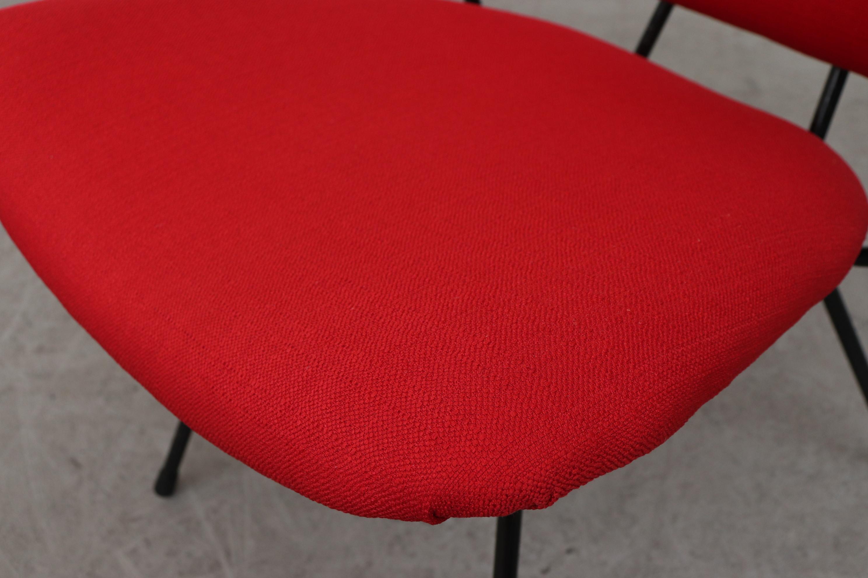 Upholstery Red Kembo Wire Frame Armchair For Sale
