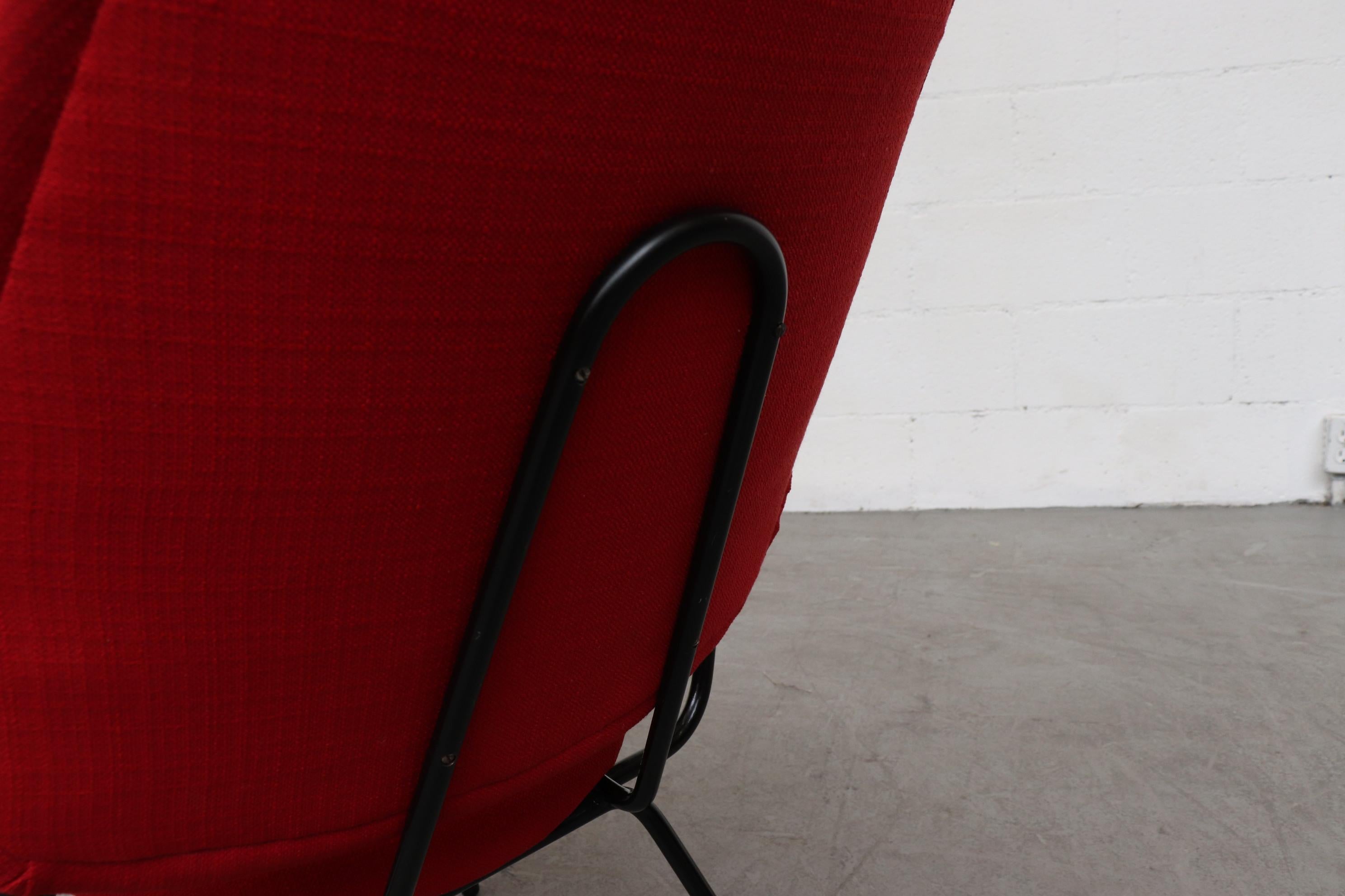 Red Kembo Wire Frame Armchair 1