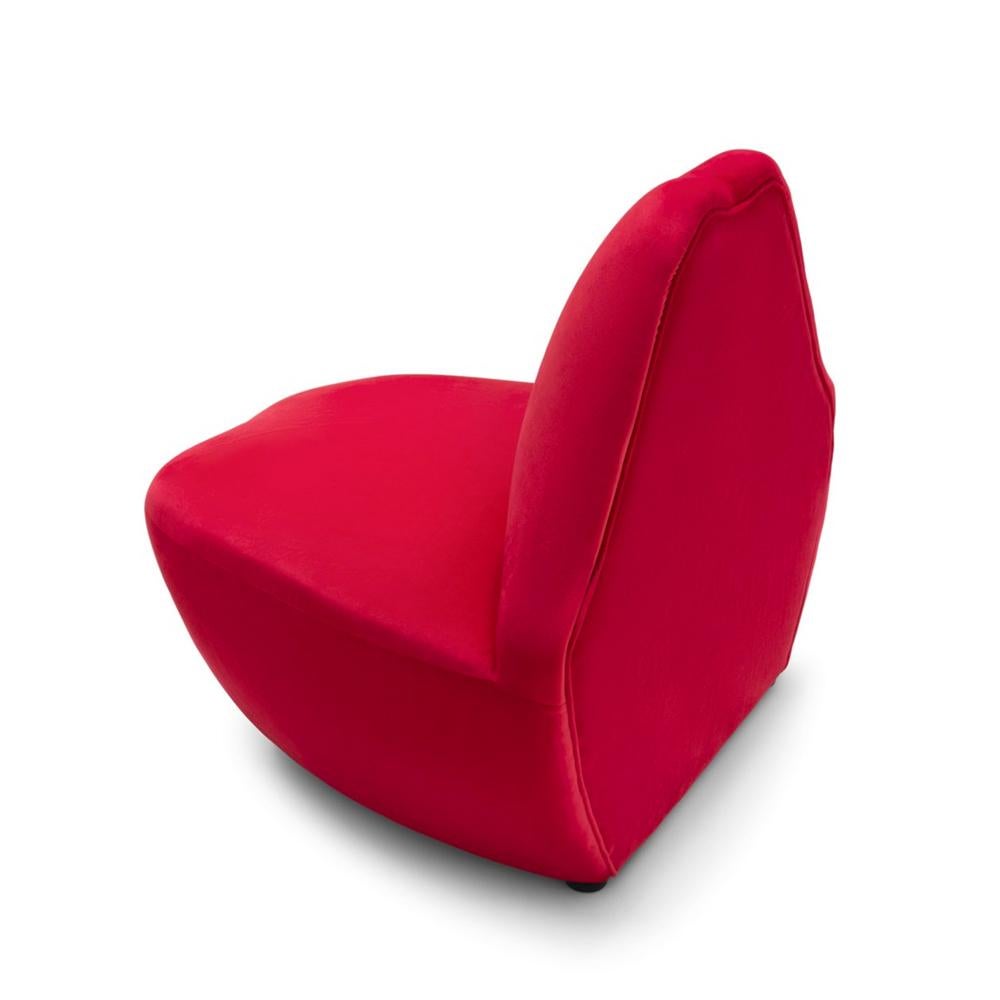 Italian Red Kiss Armchair For Sale