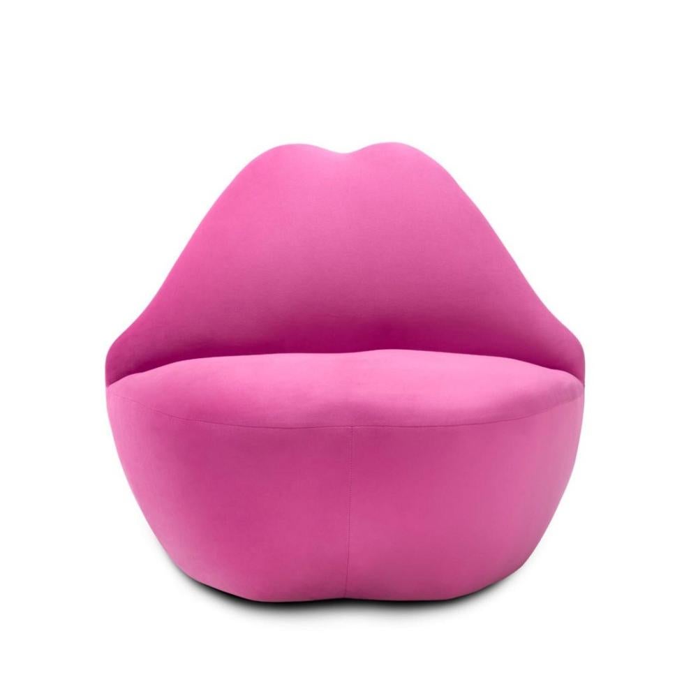 Hand-Crafted Red Kiss Armchair For Sale