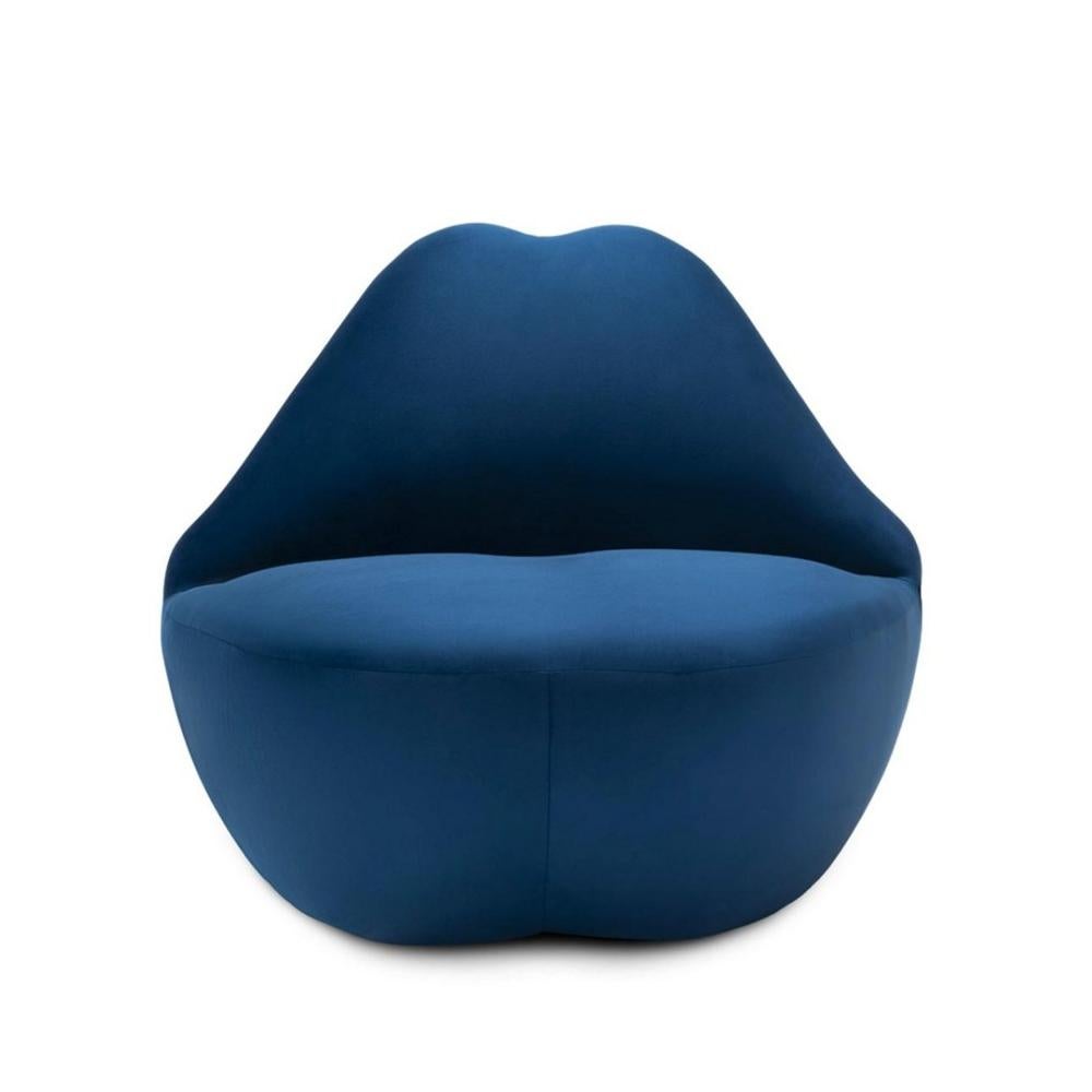Fabric Red Kiss Armchair For Sale