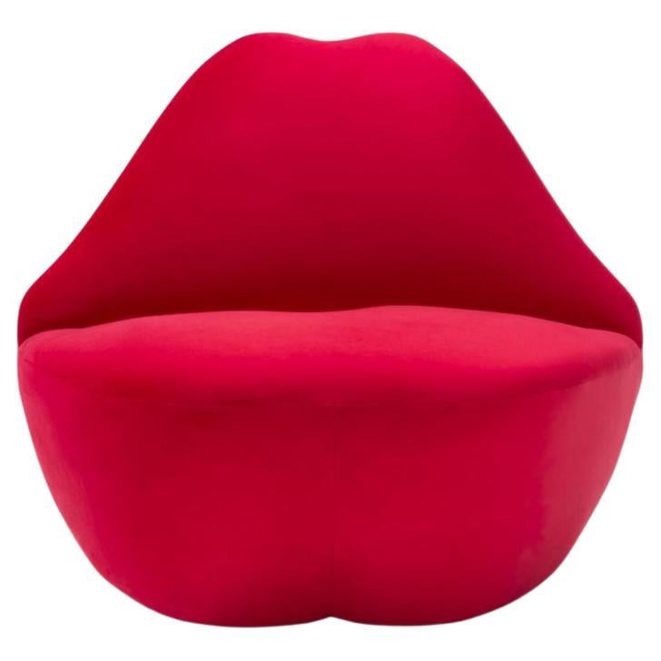 Red Kiss Armchair For Sale