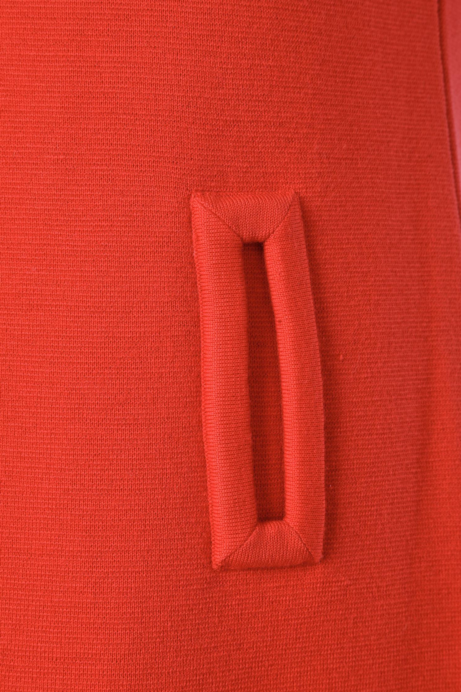 Red knit wool sleeveless dress Lo Forti Import Circa 1970's In Excellent Condition For Sale In Saint-Ouen-Sur-Seine, FR