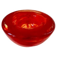 Red Kosta Boda Bowl by Anna Ehrner
