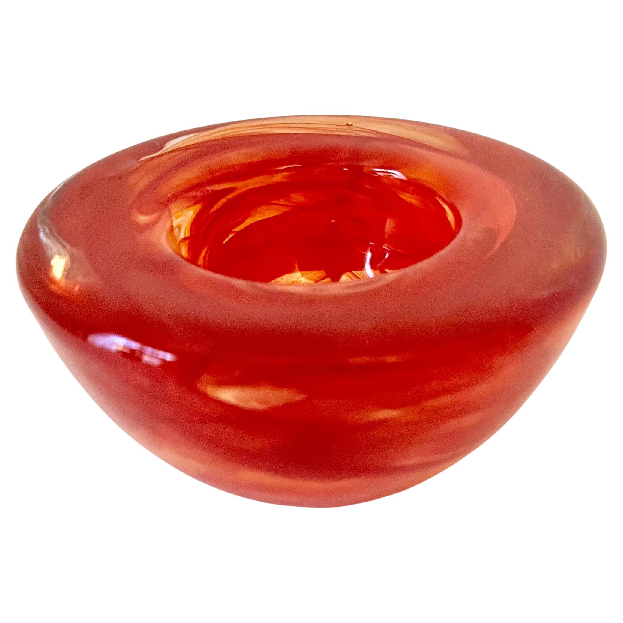 Red Kosta Boda Bowl by Anna Ehrner For Sale