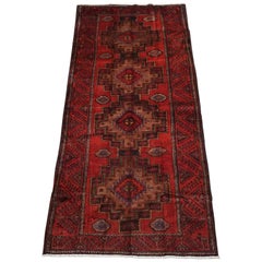 Red Kurdish Gallery Runner, circa 1940