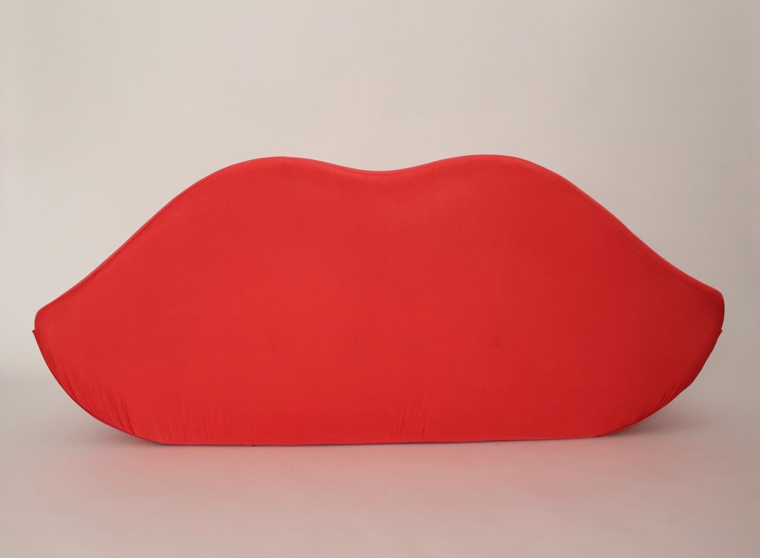 Mid-Century Modern Canapé vintage La Bocca Pop Art Lips rouge attribué au Studio 65 pour Gufram Italie 1970 en vente