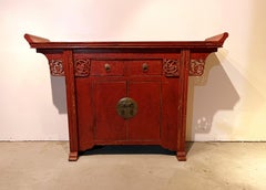 Red Lacquer Altar Coffer