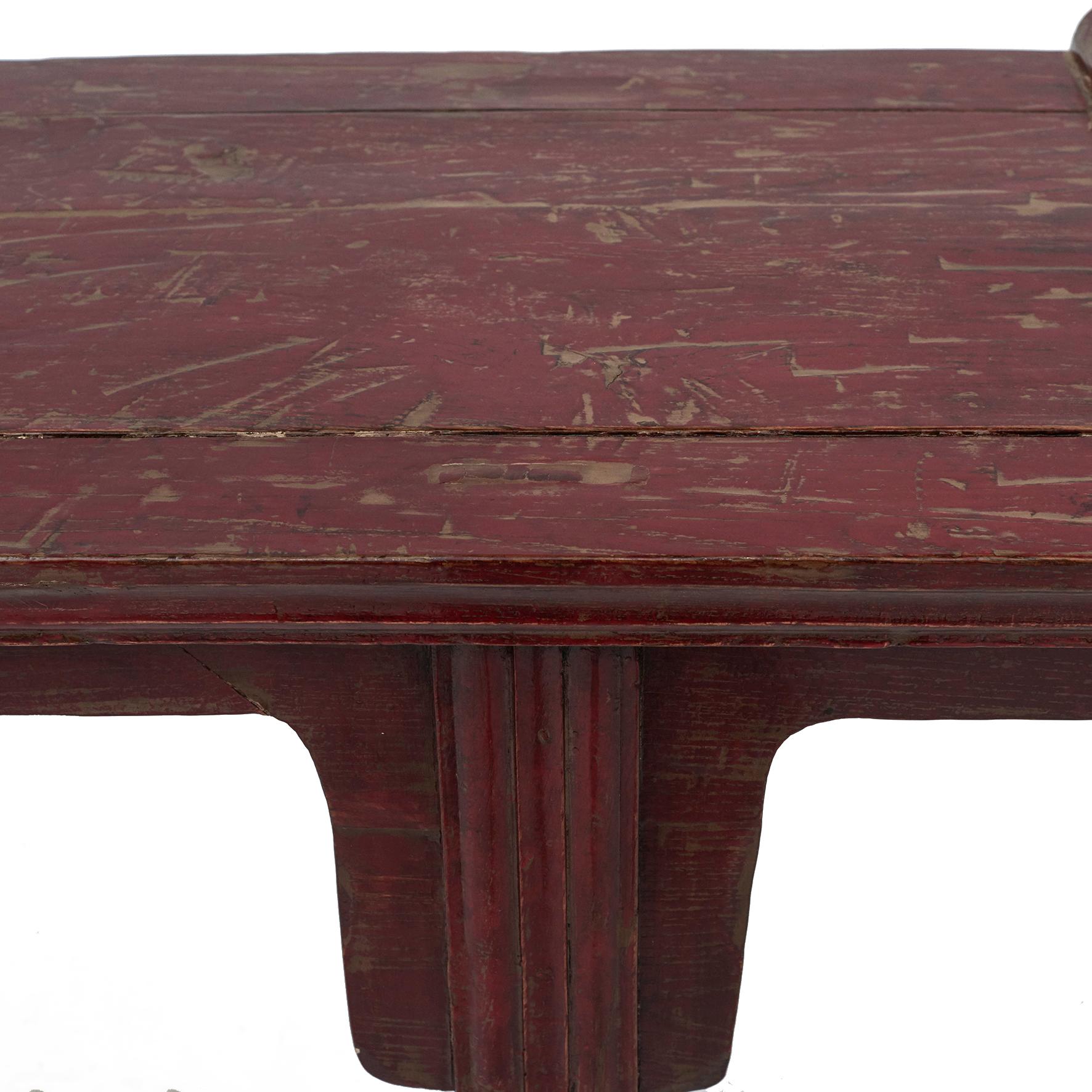 Lacquered Red Lacquer Altar / Console Table