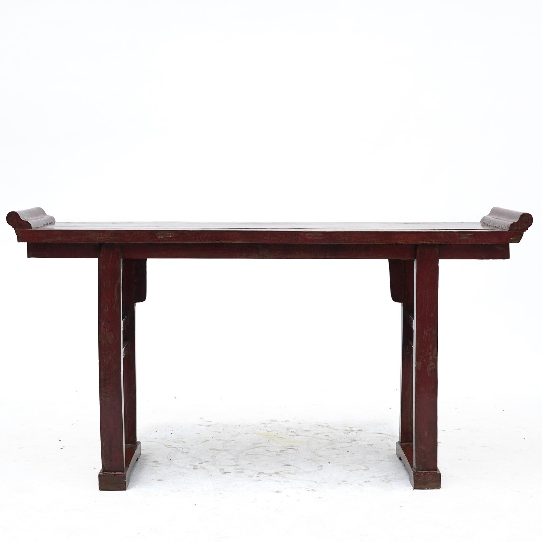 Red Lacquer Altar / Console Table 1