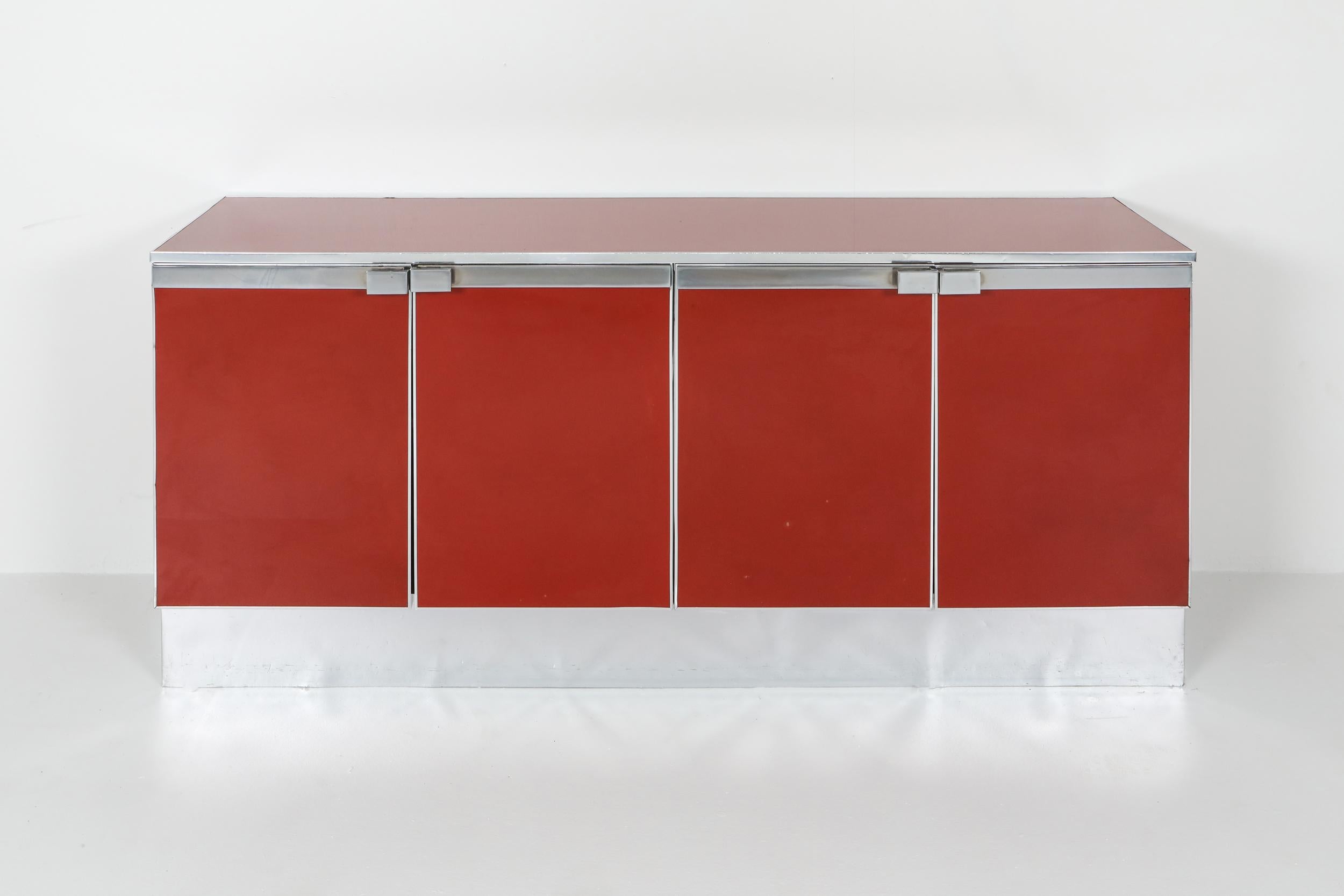 red credenza