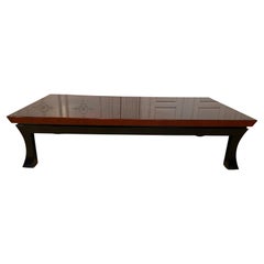 Red lacquer and gold coffee table 1970s