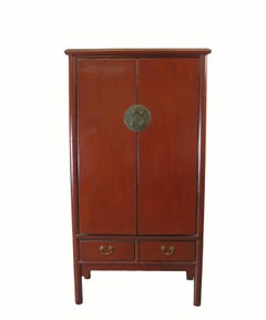 Red Lacquer Antique Noodle Cabinet