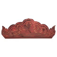 Red Lacquer Architectural Fragment, C. 1850