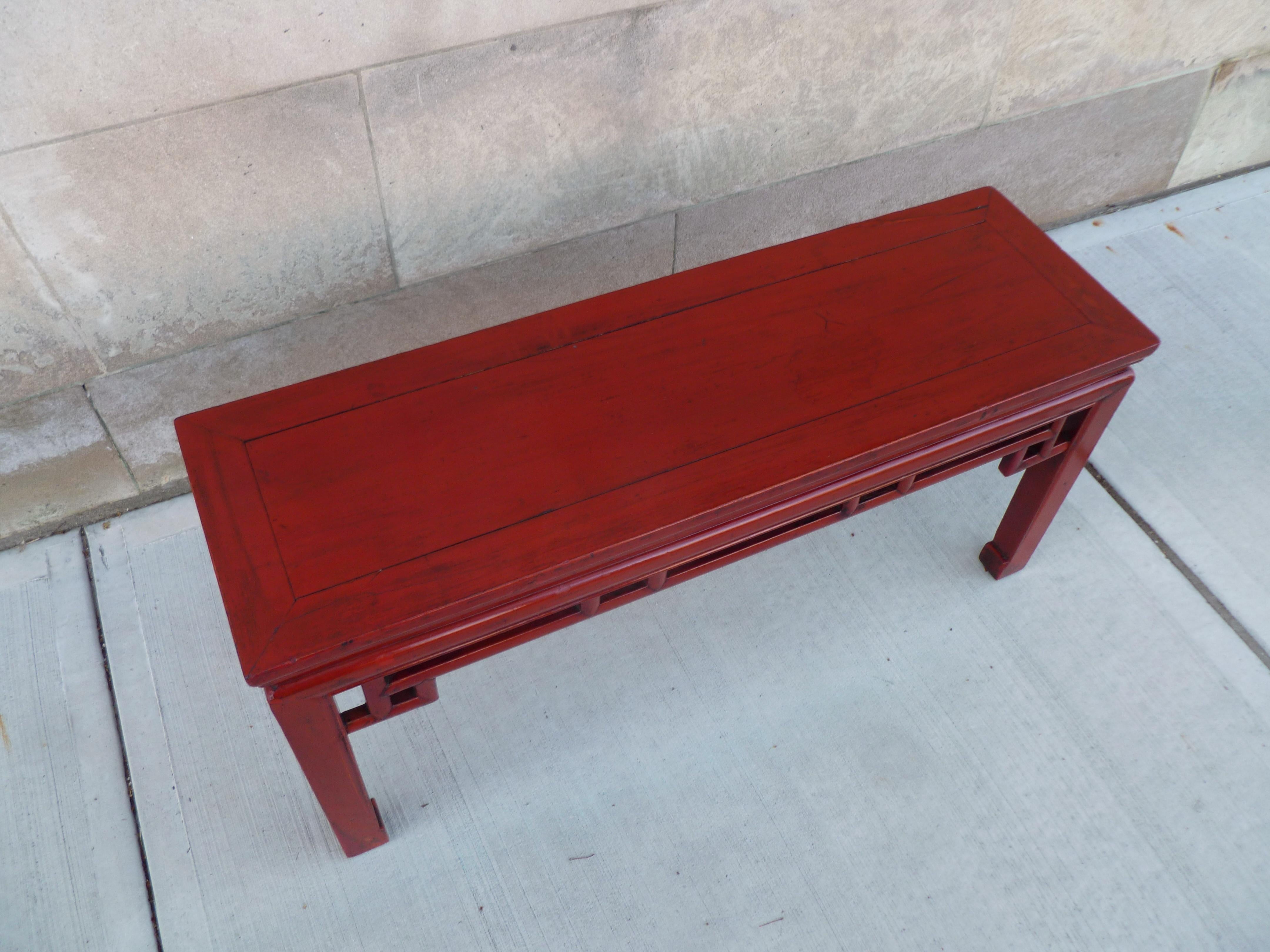 Red Lacquer Bench 2