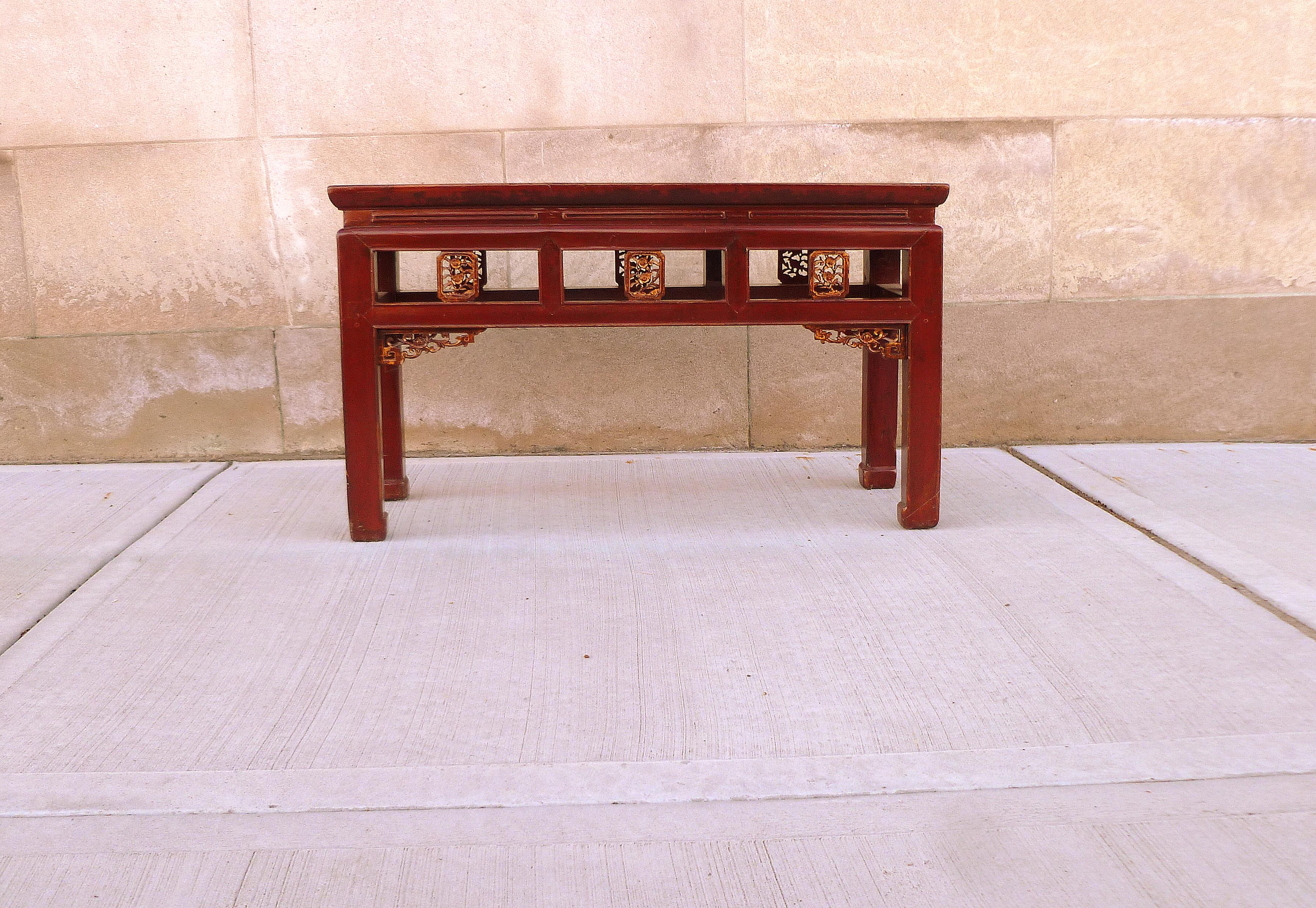 Red Lacquer Benches For Sale 4