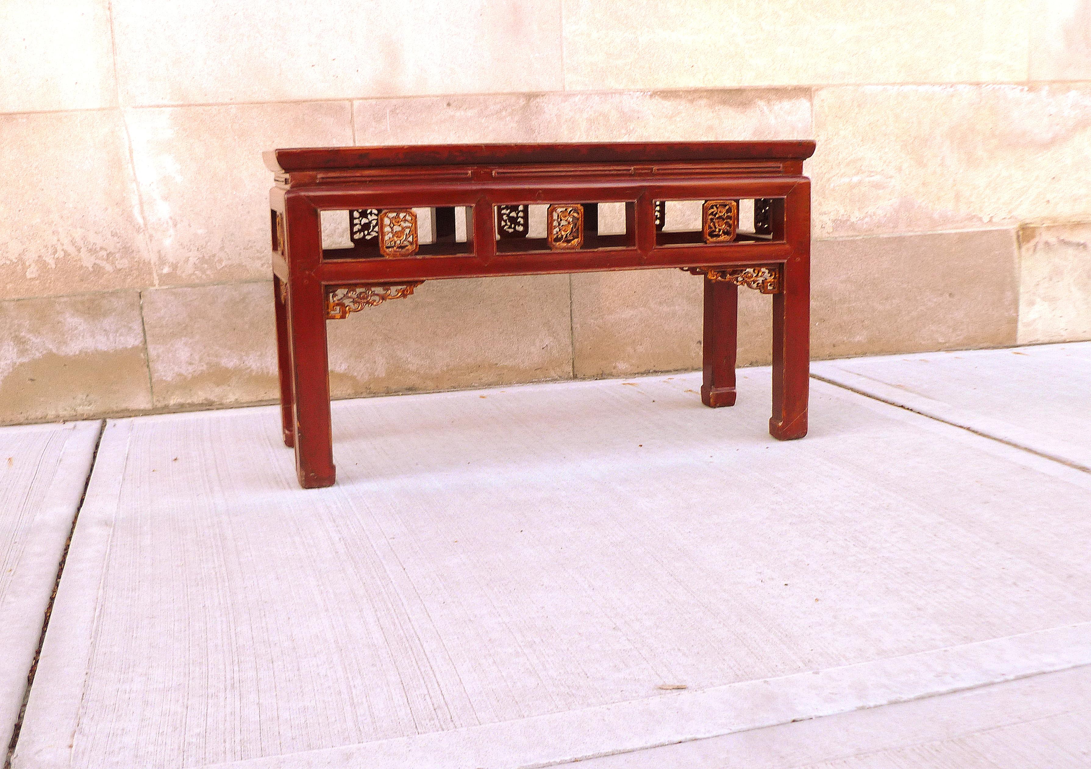 Red Lacquer Benches For Sale 5