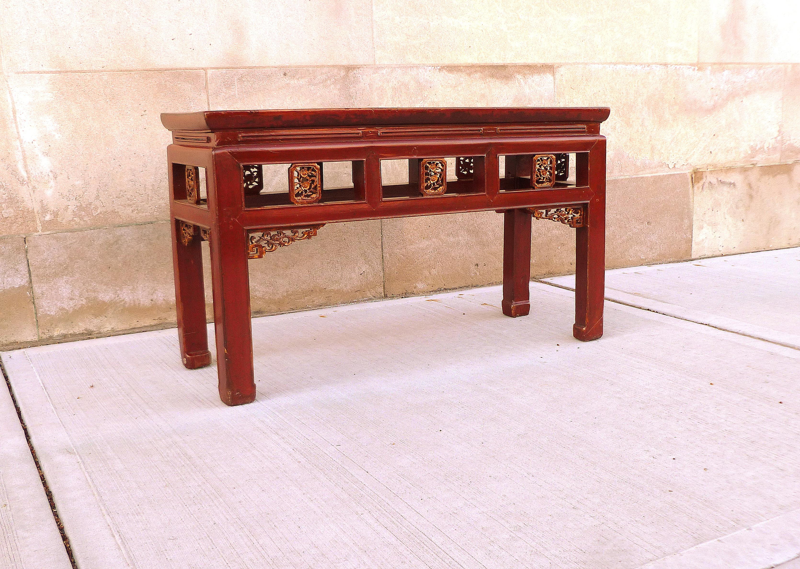 Red Lacquer Benches For Sale 6