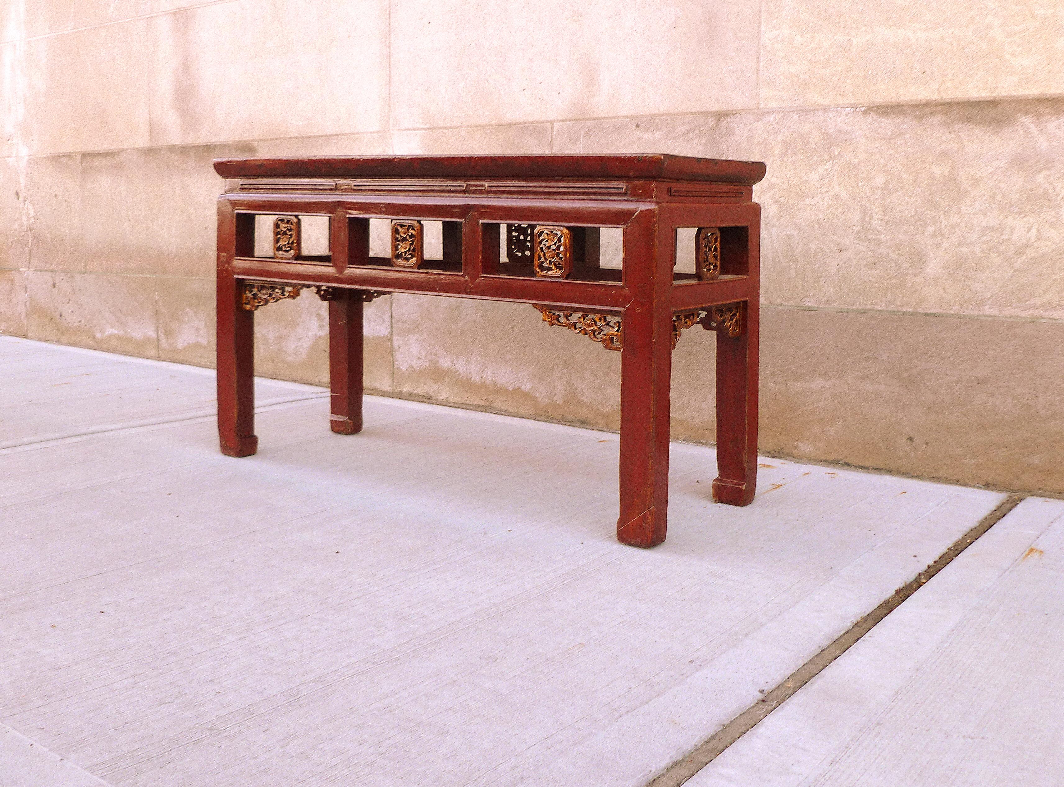 Red Lacquer Benches For Sale 2
