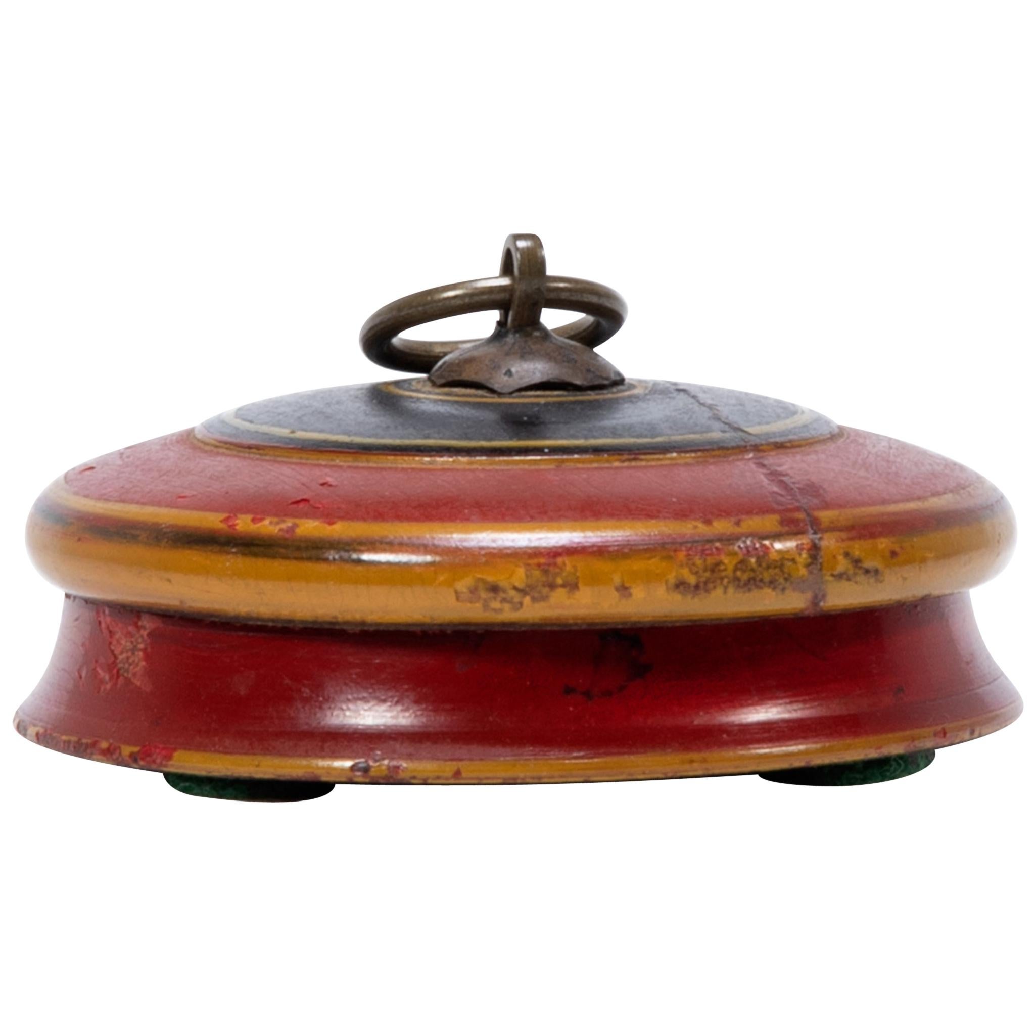 Red Lacquer Betel Box, c. 1900 For Sale