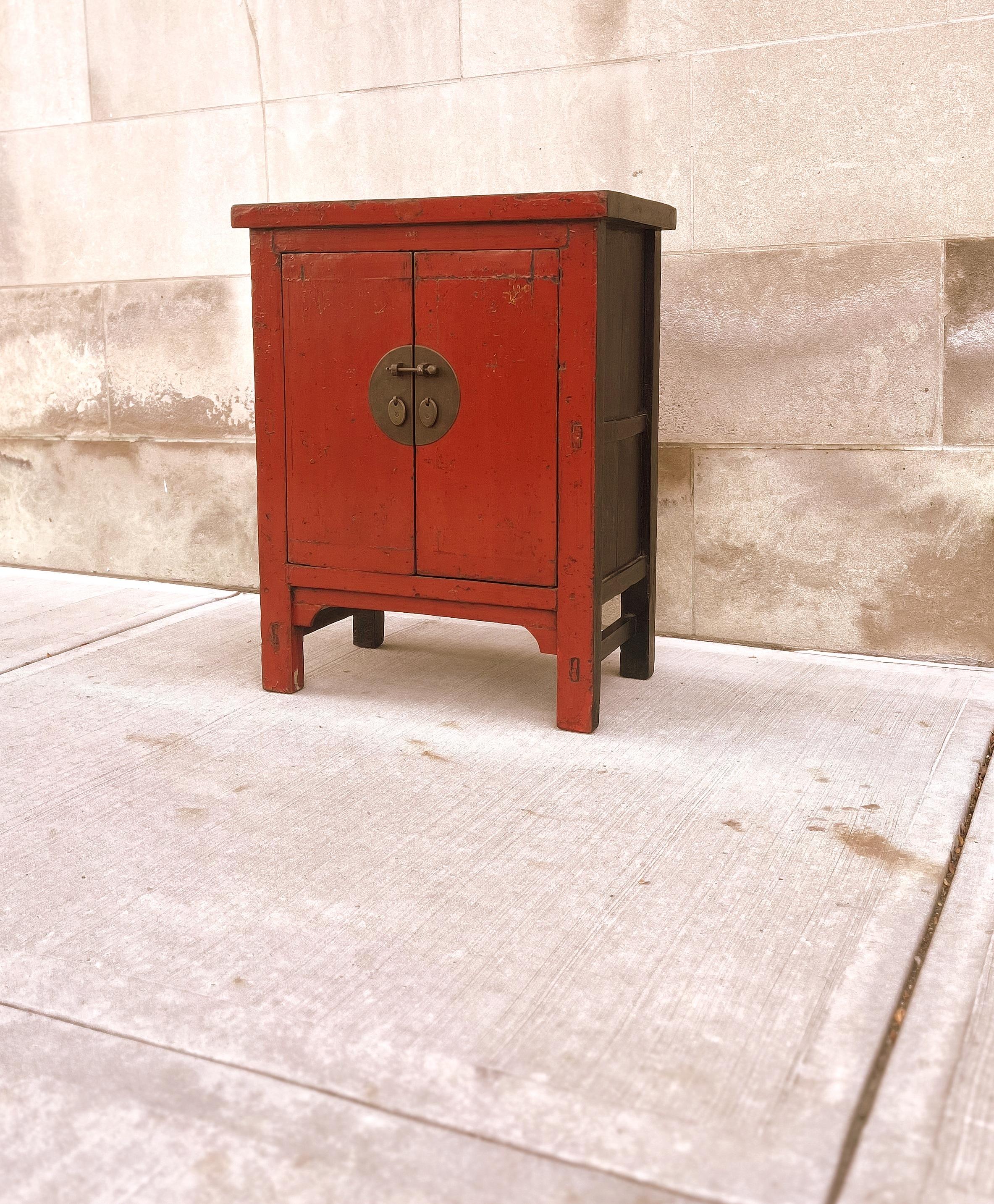 Lacquered Red Lacquer Chest  For Sale