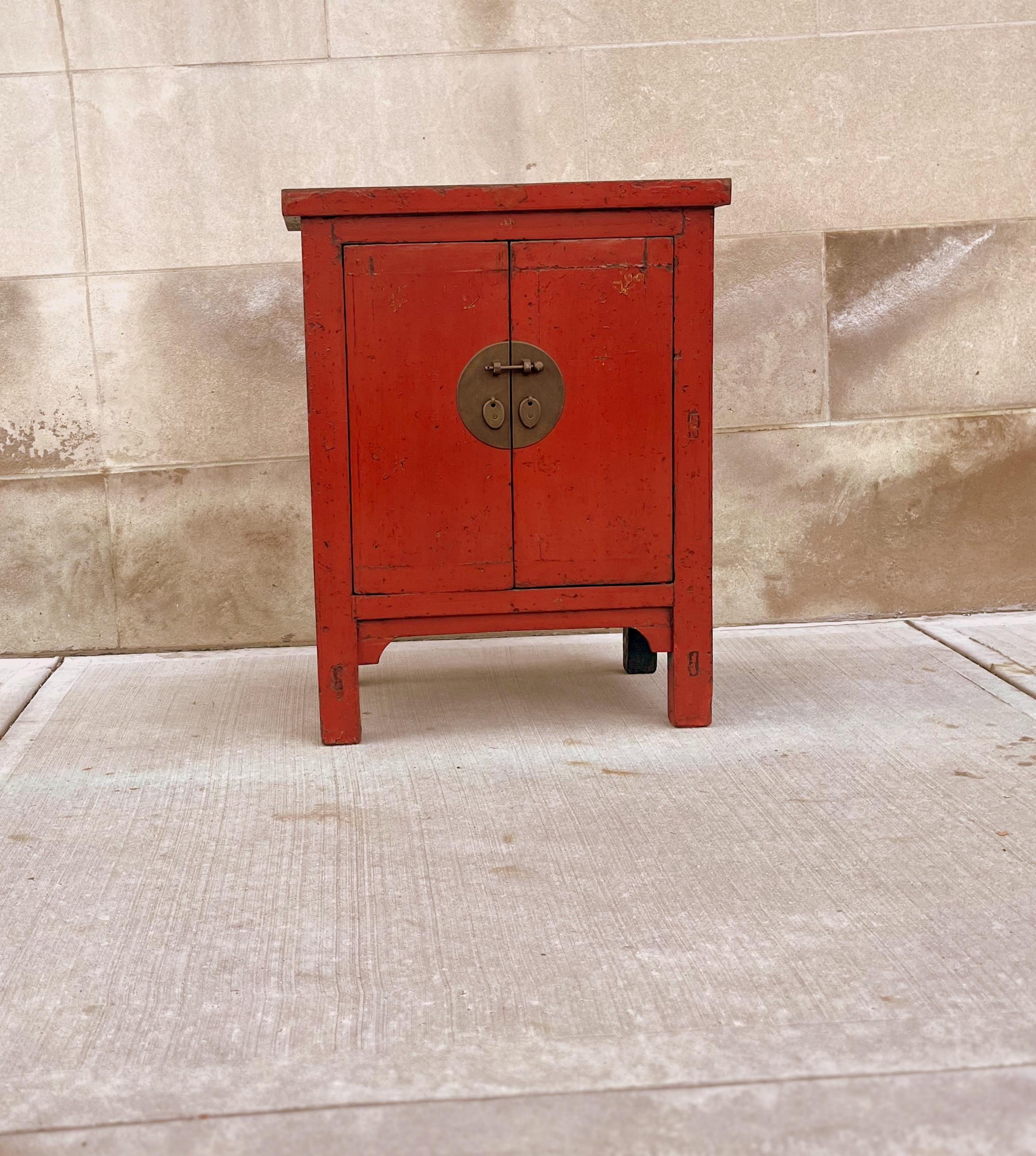 Early 20th Century Red Lacquer Chest  For Sale