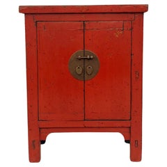 Cassapanca laccata rossa